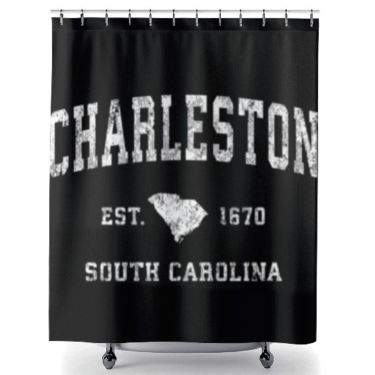 Charleston South Carolina Sc Athletic Sports Shower Curtains