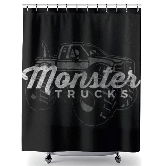 Monster Trucks Big Truck Shower Curtains