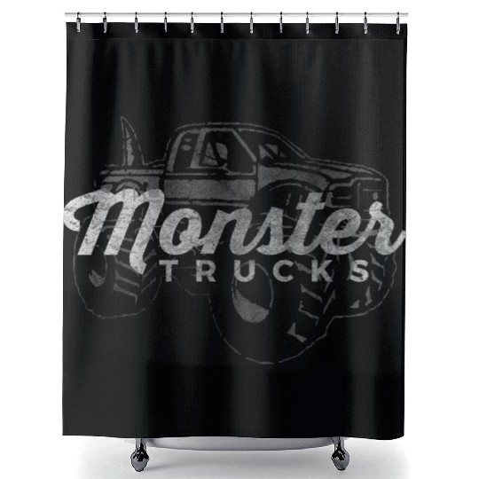 Monster Trucks Big Truck Shower Curtains