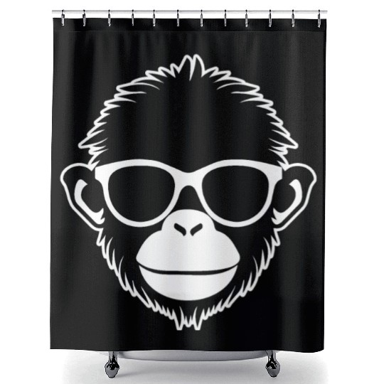 Ape Face Apes Apelike Jungle Primate Shower Curtains