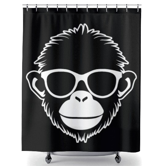 Ape Face Apes Apelike Jungle Primate Shower Curtains