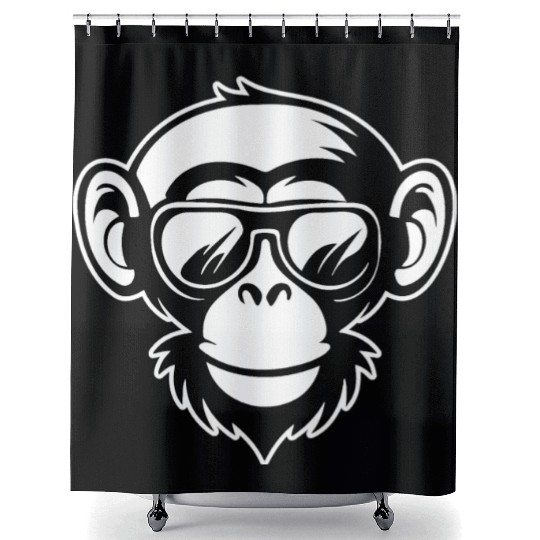 Ape Face Apes Apelike Jungle Primate Shower Curtains