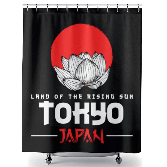 Tokyo Culture City Temple Shower Curtains