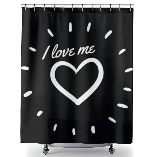 I love me design Shower Curtains