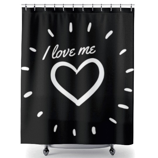 I love me design Shower Curtains