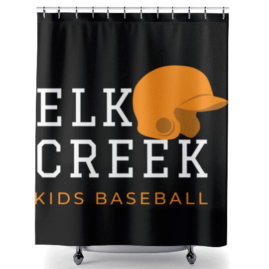 elk creek design - baseball Shower Curtains