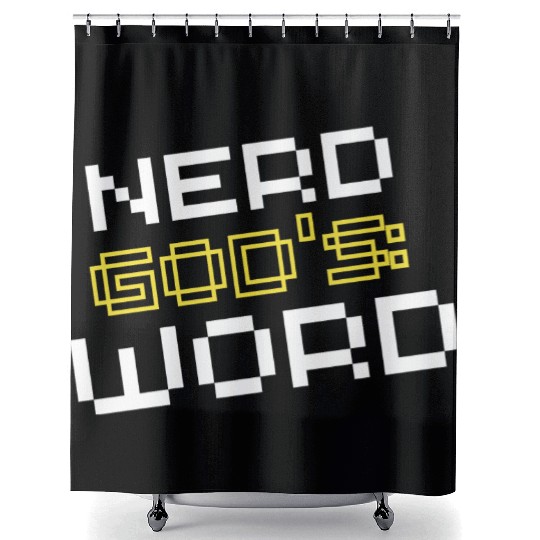 Nerd God's Word Shower Curtains
