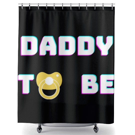 Daddy To Be green Shower Curtains