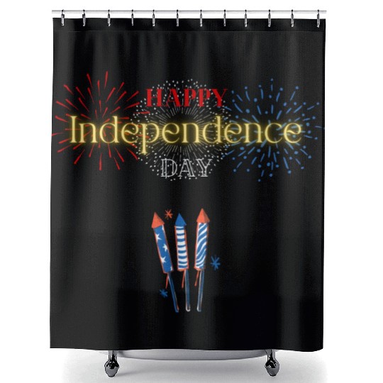 Happy independence day Shower Curtains