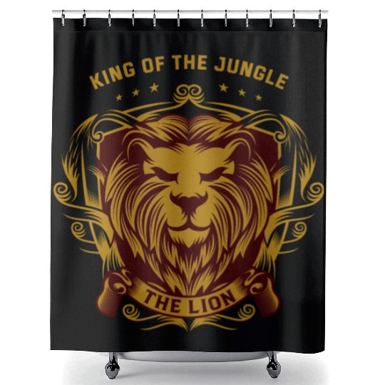 Lion mascot Shower Curtains
