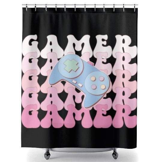 Gamer, Happy Game Day Shower Curtains