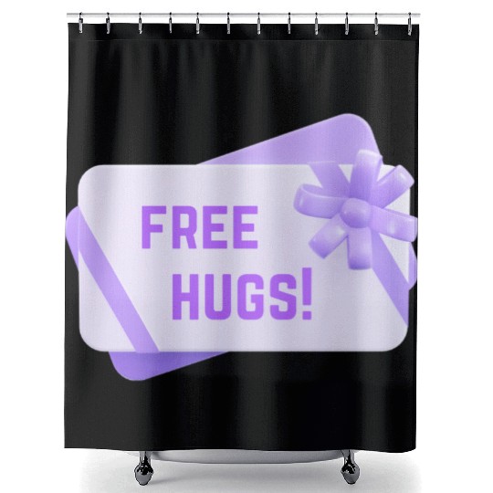 Free Free Hugs Gift Card funny Shower Curtains
