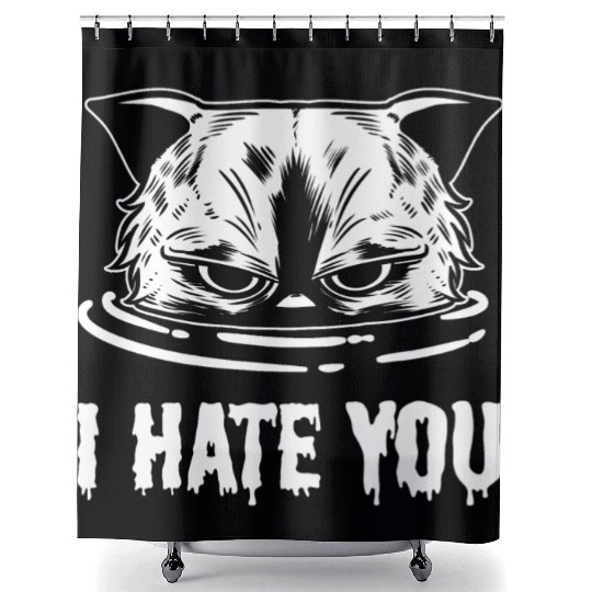 I Hate You Loving Person Gift Shower Curtains