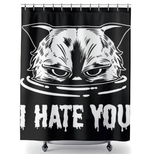 I Hate You Loving Person Gift Shower Curtains