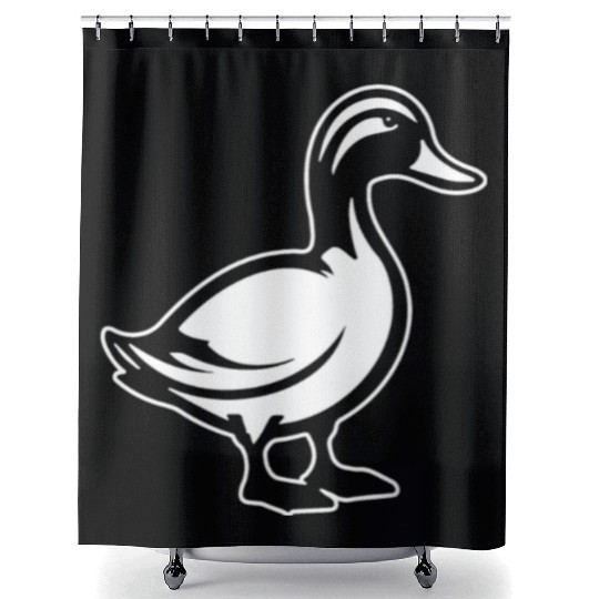 Duck Bird Nature Pond Shower Curtains