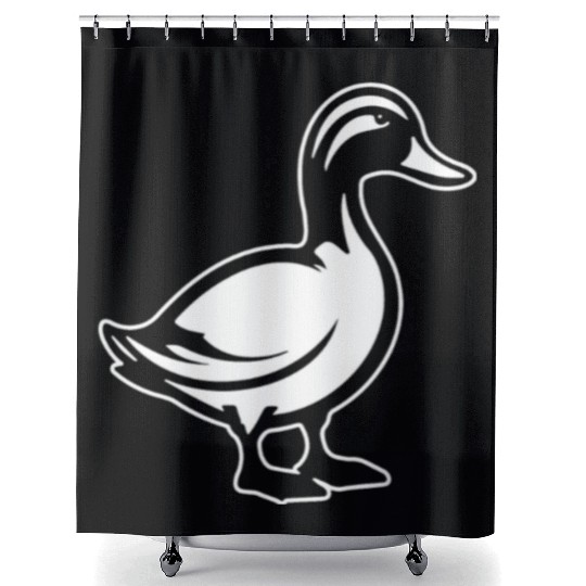 Duck Bird Nature Pond Shower Curtains