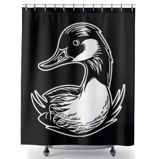 Duck Bird Nature Pond Shower Curtains