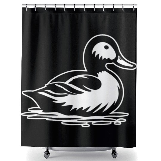Duck Bird Nature Pond Shower Curtains