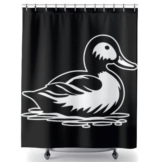Duck Bird Nature Pond Shower Curtains