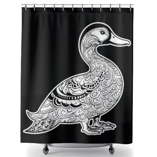 Duck Bird Nature Pond Shower Curtains
