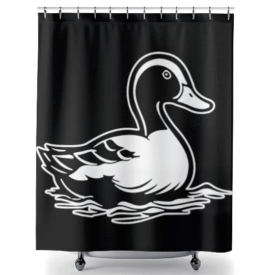 Duck Bird Nature Pond Shower Curtains