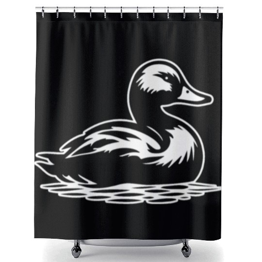 Duck Bird Nature Pond Shower Curtains