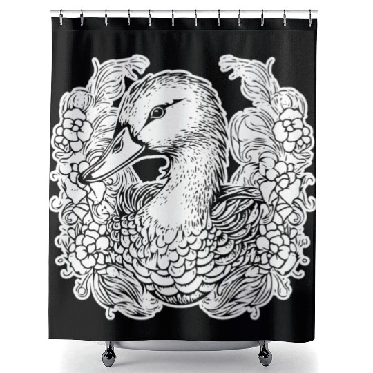 Duck Bird Nature Pond Shower Curtains