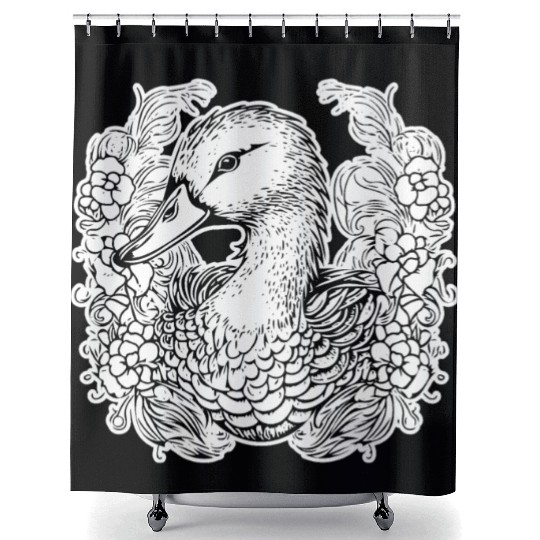 Duck Bird Nature Pond Shower Curtains