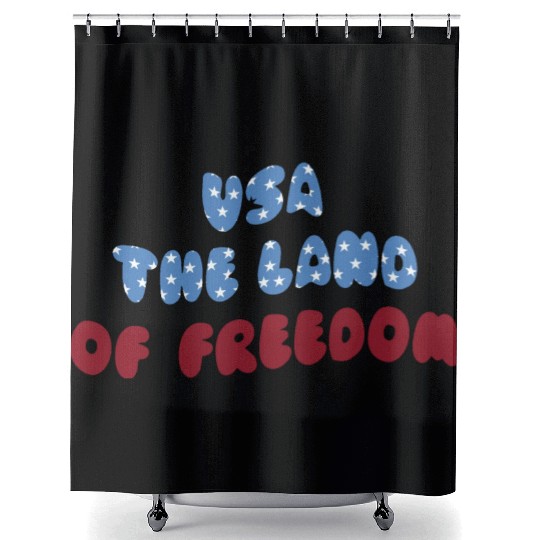 USA THE LAND OF FREEDOM, THE FOURTH OF JULY Shower Curtains