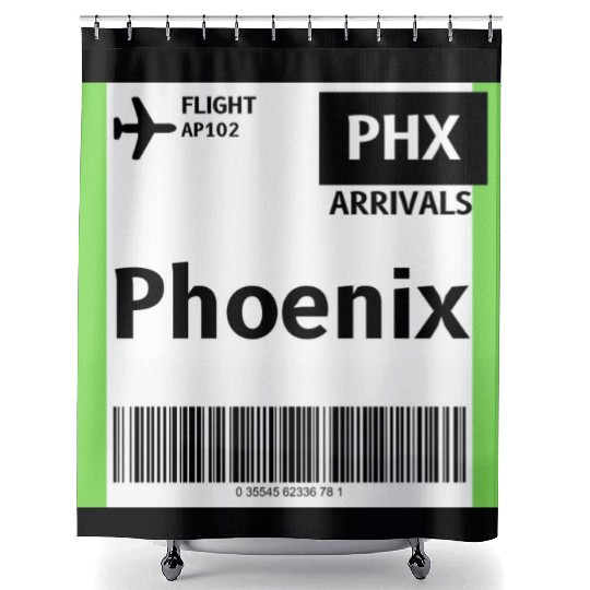 airplane ticket phoenix Shower Curtains