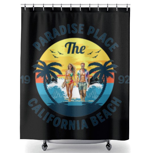 Paradise Place: California Beach Shower Curtains