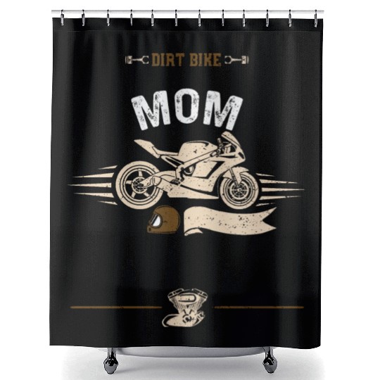 Dirt Bike Mom - Motorcycle Shower Curtains