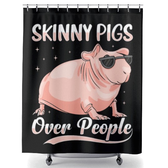 Hairless Guinea Pig Skinny Pig Owner Cavy Rodent Shower Curtains