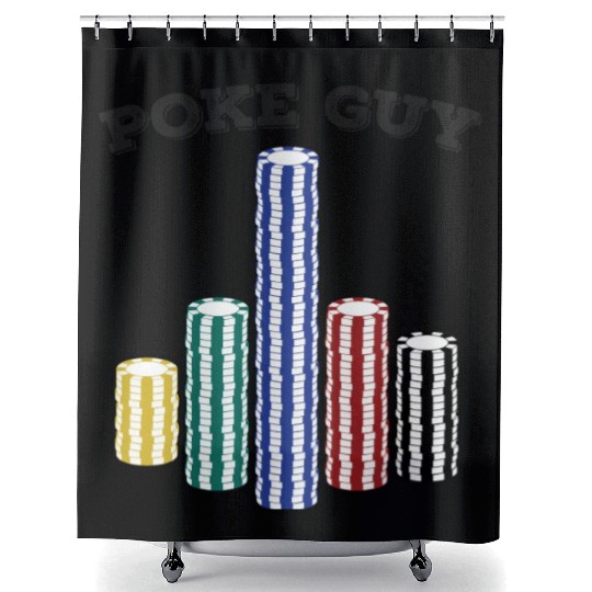 Poke Guy Light Shower Curtains