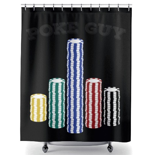 Poke Guy Light Shower Curtains