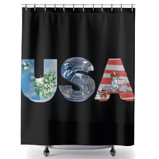 USA STATUE OF LIBERTY Comfort Colors Shower Curtains, USA