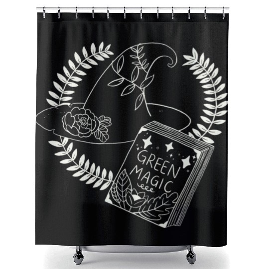Green Magic Plants Shower Curtains