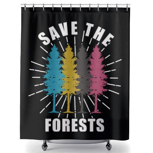 Forest Save The Forest Save Trees Go Green Save Shower Curtains