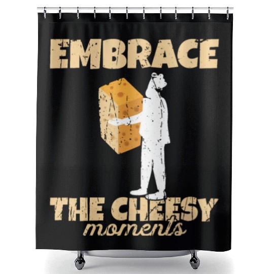 Embrace the cheesy moments - Cheese Shower Curtains