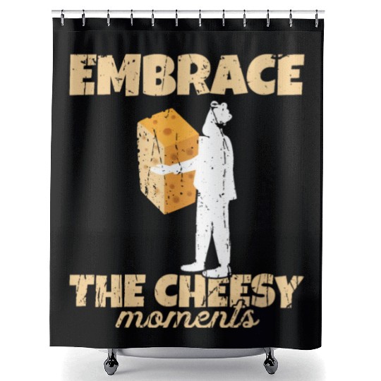 Embrace the cheesy moments - Cheese Shower Curtains