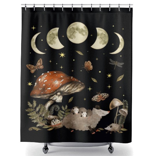 Possum Opossum Lover Owner Cottagecore Goblincore Shower Curtains