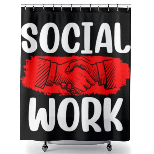 Social Work Job Worker Graduation Shower Curtains