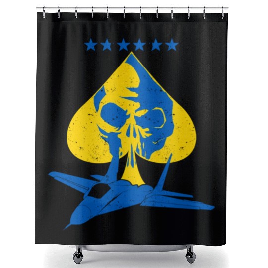 The Ghost Of Kyiv Kiev Ukraine Ace Fighter Pilot Shower Curtains
