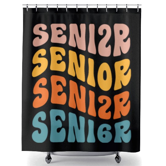 Retro Senior 2026 Graduation Class Of 2026 Back Shower Curtains