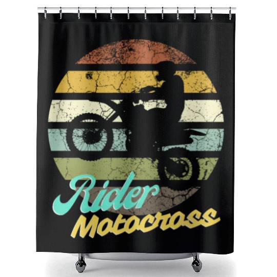 Motocross rider Shower Curtains