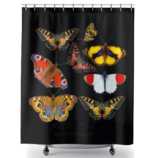Butterflies in my stomach Shower Curtains