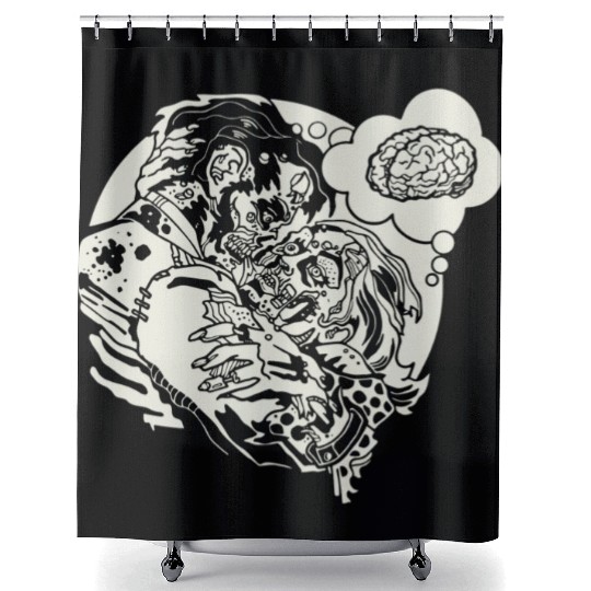 Funny Zombie Love Shower Curtains