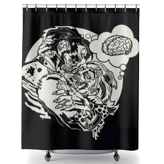 Funny Zombie Love Shower Curtains