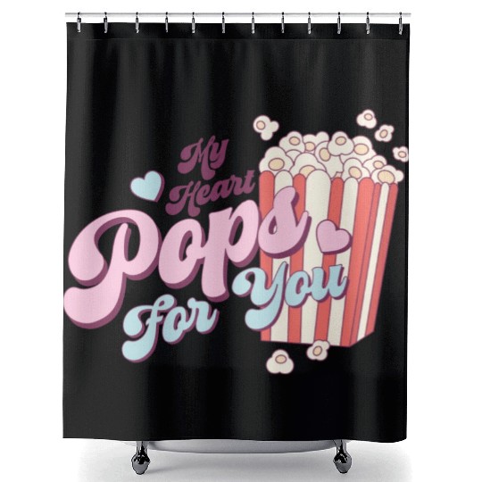 Retro Valentine nostalgia Shower Curtains