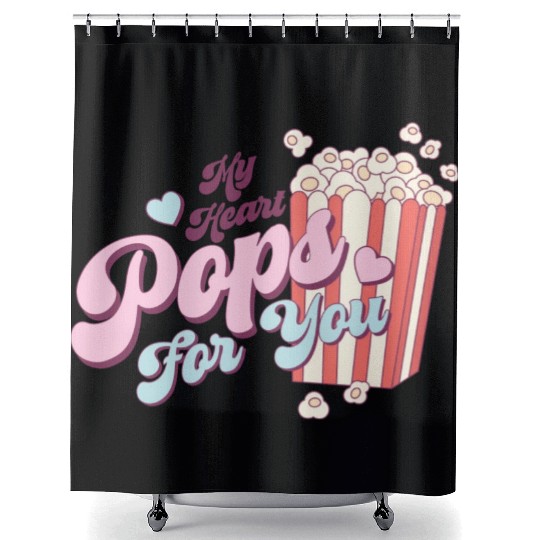 Retro Valentine nostalgia Shower Curtains